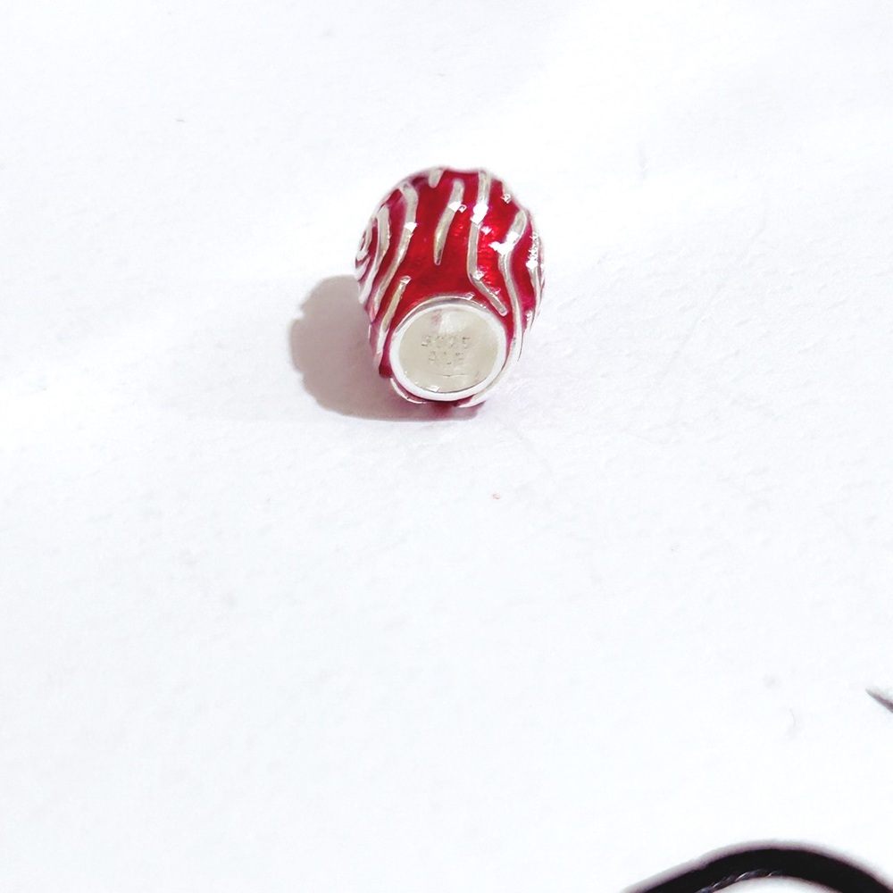 Pandora Red Rose Heart Charm w/box - Picture 9 of 11